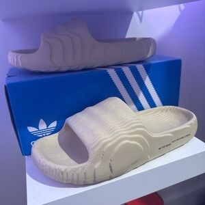 Cream Adidas Adipure Slides